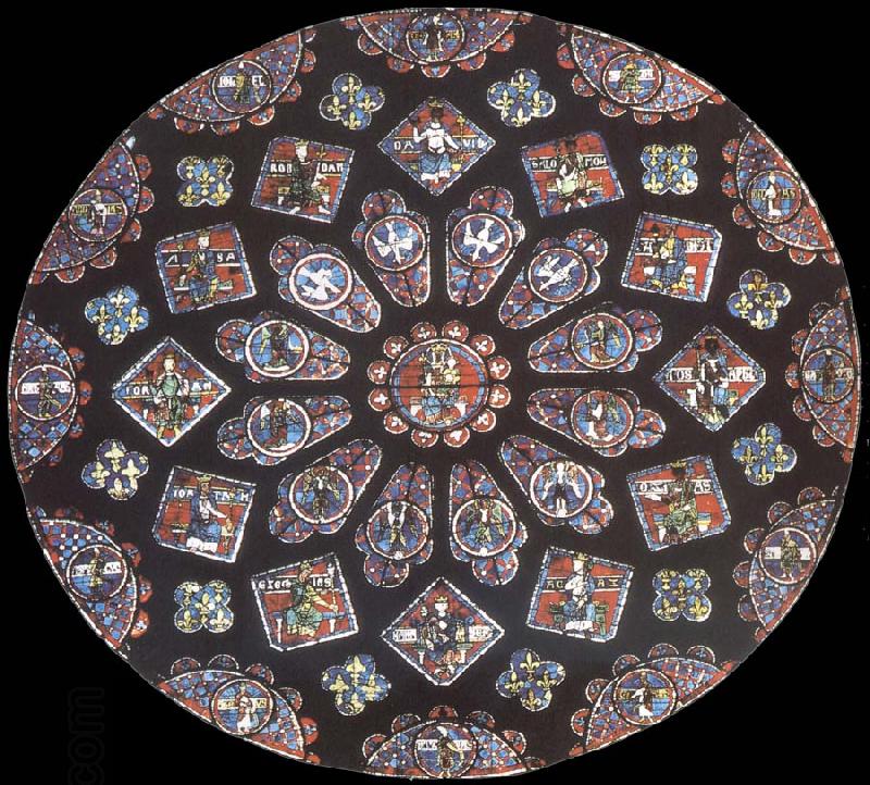 Jean Fouquet Rose window, northern transept, cathedral of Chartres, France oil painting picture